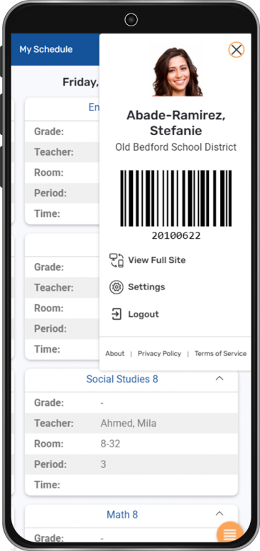 Aspen Go with student barcode